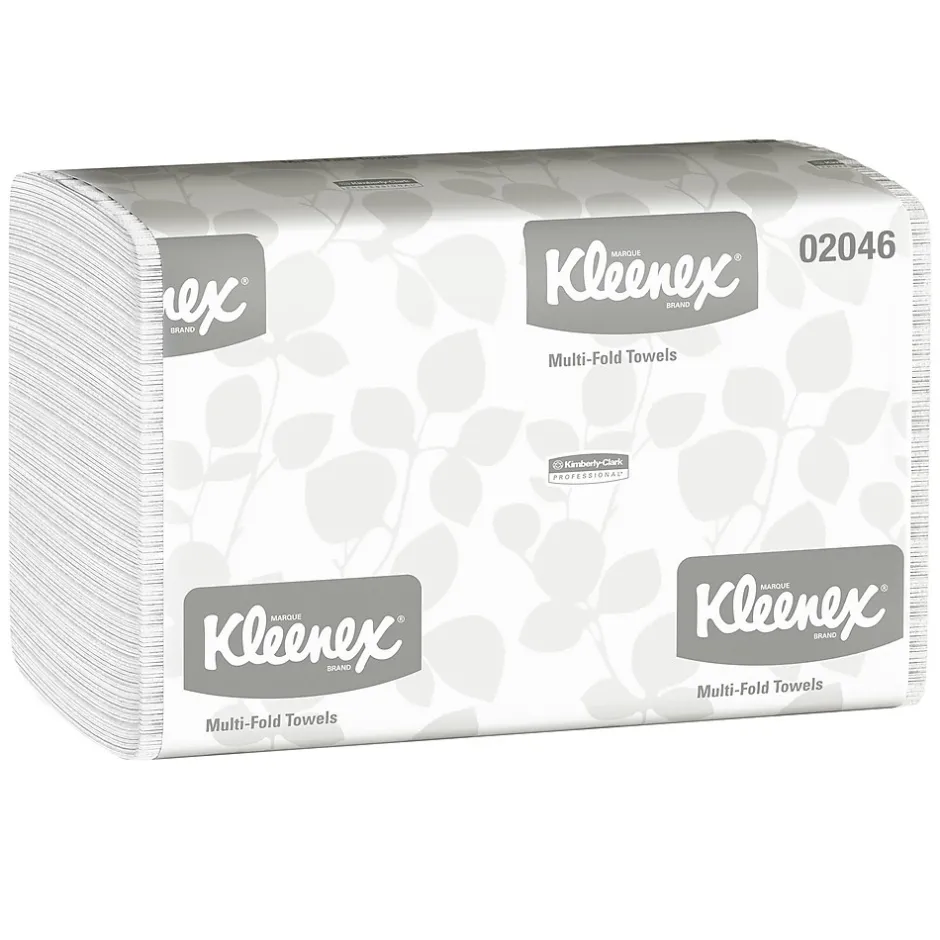 Paper Towels<Kleenex Recycled Multifold Paper Towels, 1-ply, 150 Sheets/Pack, 8 Packs/Carton (02046)