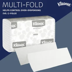 Paper Towels<Kleenex Recycled Multifold Paper Towels, 1-ply, 150 Sheets/Pack, 8 Packs/Carton (02046)