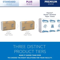 Paper Towels<Kleenex Reveal Multifold Paper Towels, 2-Ply, White, 150 Sheets/Pack, 16 Packs/Carton (46321)