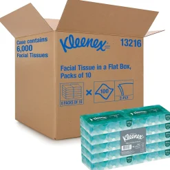 Kleenex Standard Facial Tissues, 2-Ply, 100 Sheets/Box, 10 Boxes/Pack (13216)