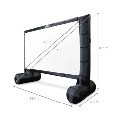 Projector Screens<Kodak 174" Manual Floor Projector Screen, White/Black (RODPJINSCR17)