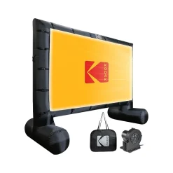 Projector Screens<Kodak 144" Manual Floor Projector Screen, White/Black (RODPJINSCR1)