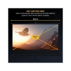 Projector Screens<Kodak 100" Manual Tripod Projector Screen, Matte White (RODPJSTS100.16)
