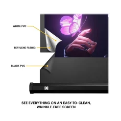 Projector Screens<Kodak 80" Manual Tripod Projector Screen, Matte White (RODPJSTS80.16)