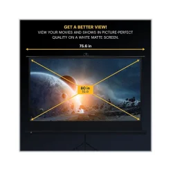 Projector Screens<Kodak 80" Manual Tripod Projector Screen, Matte White (RODPJSTS80.16)