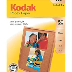 Hot Glossy Photo Paper, 8.5" x 11", 50 Sheets/Pack (KOD1213719) Photo Paper