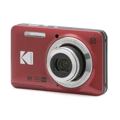 Cameras & Camcorders<Kodak PIXPRO 16MP Digital Point and Shoot Camera, 5x Optical Zoom, Red (FZ55-RD)