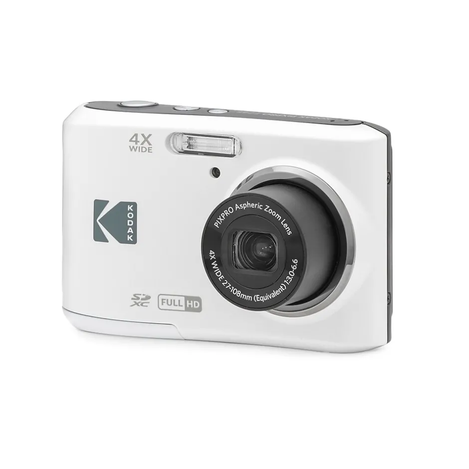 Cameras & Camcorders<Kodak PIXPRO 16MP Point and Shoot Digital Camera, 4x Optical Zoom, White (FZ45-WH)