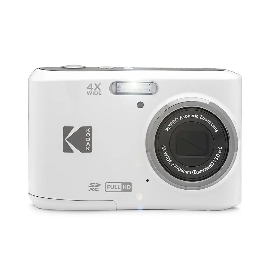 Cameras & Camcorders<Kodak PIXPRO 16MP Point and Shoot Digital Camera, 4x Optical Zoom, White (FZ45-WH)