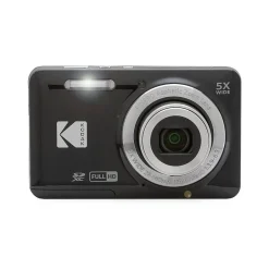 Cameras & Camcorders<Kodak PIXPRO 16MP Point and Shoot Digital Camera, 5x Optical Zoom, Black (FZ55-BK)