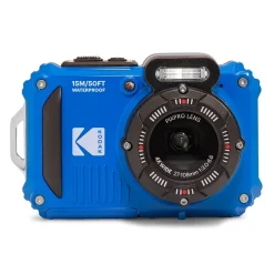 Cameras & Camcorders<Kodak PIXPRO 16MP Rugged Waterproof Digital Camera, 4x Optical Zoom, Blue (WPZ2-BL)