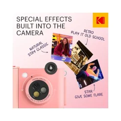 Cameras & Camcorders<Kodak Smile+ 5 Megapixels Digital Instant Print Camera, Pink (RODSMPCAMPK)