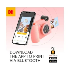 Cameras & Camcorders<Kodak Smile+ 5 Megapixels Digital Instant Print Camera, Pink (RODSMPCAMPK)