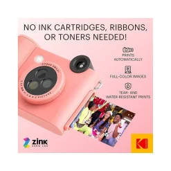 Cameras & Camcorders<Kodak Smile+ 5 Megapixels Digital Instant Print Camera, Pink (RODSMPCAMPK)