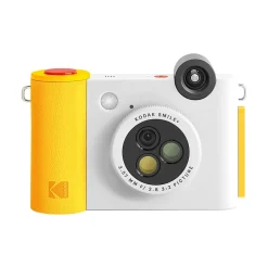 Cameras & Camcorders<Kodak Smile+ 5 Megapixels Digital Instant Print Camera, White/Yellow (RODSMPCAMW)