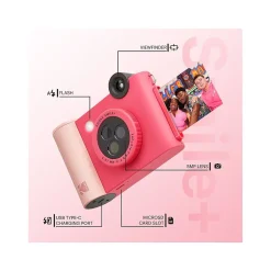 Cameras & Camcorders<Kodak Smile+ 5 Megapixels Digital Instant Print Camera, Fuchsia (RODSMPCAMFS)