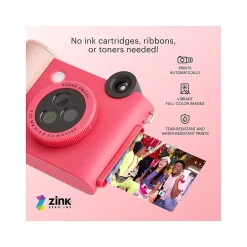 Cameras & Camcorders<Kodak Smile+ 5 Megapixels Digital Instant Print Camera, Fuchsia (RODSMPCAMFS)