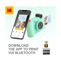 Cameras & Camcorders<Kodak Smile+ 5 Megapixels Digital Instant Print Camera, Green (RODSMPCAMGN)