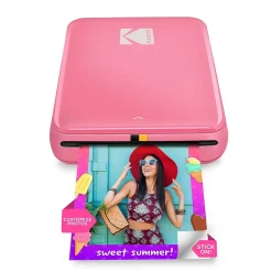 Instant Photo Printers<Kodak Step Mobile Zero Ink Instant Photo Printer, Single-Function, Pink (RODMP20AMZP)