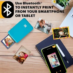 Instant Photo Printers<Kodak Step Mobile Zero Ink Instant Photo Printer, Single-Function, Blue (RODMP20AMZBL)