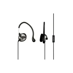 Headphones<Koss KSC22I Wired Ear Clip Headphone, Black/Silver