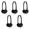 Koss On-Ear Headphones, Black, 5/Pack (190238)