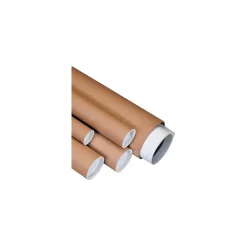 Unbranded Kraft Mailing Tube with Caps, 1 1/2" x 26", 50/Case* Mailing Tubes