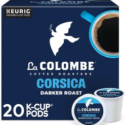 Keurig K-Cups<La Colombe Coffee La Colombe Corsica Coffee Keurig® K-Cup® Capsules, Dark Roast, 20/Box (5000380614)