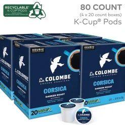 Keurig K-Cups<La Colombe Coffee La Colombe Corsica Coffee Keurig® K-Cup® Capsules, Dark Roast, 80/Carton (5000380614CT)