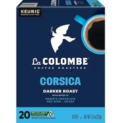 Keurig K-Cups<La Colombe Coffee La Colombe Corsica Coffee Keurig® K-Cup® Capsules, Dark Roast, 80/Carton (5000380614CT)