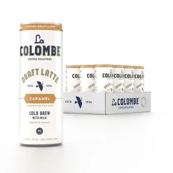 Coffee<La Colombe Coffee La Colombe Draft Caramel Latte Caffeinated Cold Brew Coffee, Medium Roast, 11 oz., 12/Carton (PPPURC1216)