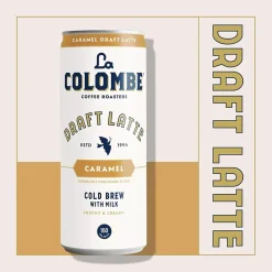 Coffee<La Colombe Coffee La Colombe Draft Caramel Latte Caffeinated Cold Brew Coffee, Medium Roast, 11 oz., 12/Carton (PPPURC1216)