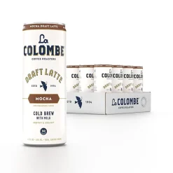 Coffee<La Colombe Coffee La Colombe Draft Mocha Latte Caffeinated Cold Brew Coffee, Medium Roast, 11 oz., 12/Carton (PPPURC1202)