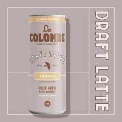 Coffee<La Colombe Coffee La Colombe Draft Oatmilk Vanilla Latte Caffeinated Cold Brew Coffee, Medium Roast, 11 oz., 12/Carton (LCT02584)