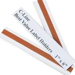 C-Line Label Holders, 1" x 6", 50 /Pack (CLI87627) Discount