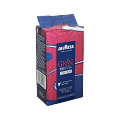 Coffee<Lavazza Gran Riserva Cocoa, Caramel Ground Coffee, Dark Roast, 8 oz., 20/Carton (3452)