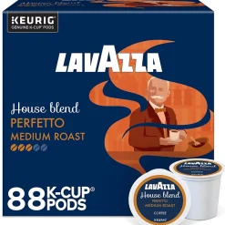 Keurig K-Cups<Lavazza House Blend Perfetto Coffee Keurig® K-Cup® Pods, Medium Roast, 88/Carton (5000382580CT)