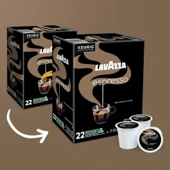 Keurig K-Cups<Lavazza Perfetto Espresso Coffee Keurig® K-Cup® Pods, Dark Roast, 88/Carton (6000CT)