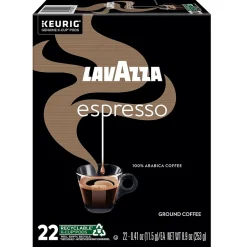 Keurig K-Cups<Lavazza Perfetto Espresso Coffee Keurig® K-Cup® Pods, Dark Roast, 88/Carton (6000CT)