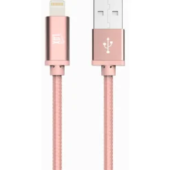 LAX Gadgets LAX Apple MFi Certified Lightning to USB Cable for Charge Sync 6ft, Rose Gold