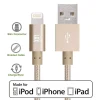 LAX Gadgets LAX Apple MFi Certified Lightning to USB Cable for Charge Sync 6ft, Gold