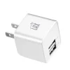 LAX Gadgets LAX Dual USB Port Wall Charger 2.4A for Smartphones, White (LAX2PORTWALLWHT)