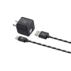 LAX Gadgets LAX Type C 6ft Charger with Wall Charger Black (USBCWALL6FT-BLK)