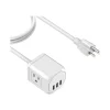 Surge Protectors & Power Strips<LAX Gadgets 3-Outlet 3-USB Port Surge Protector, 5', White (OUT3X3WH)
