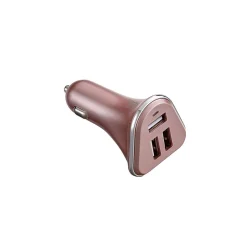 LAX Gadgets LAX 3-USB Port Car Charger 4.8A for Smartphones - Rose Gold (LAX3PORTCAR-ROS)