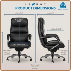 Hot Aberdeen Bonded Leather Computer and Desk Chair, Black (51545-BLK) Office Chairs