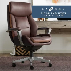 New Alton Ergonomic Bonded Leather Swivel Executive Chair, (51544-BRN) Ergonomic Chairs