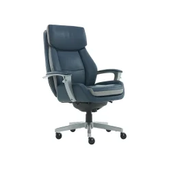 Clearance Alton Leather Executive Chair, Steel Blue/Light Gray (60029) Ergonomic Chairs