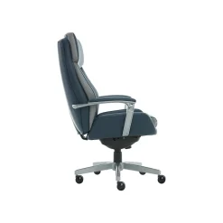 Clearance Alton Leather Executive Chair, Steel Blue/Light Gray (60029) Ergonomic Chairs
