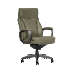 Best Arcadian Ergonomic Bonded Leather Swivel Executive Chair, Olive (60008-OLV) Office Chairs